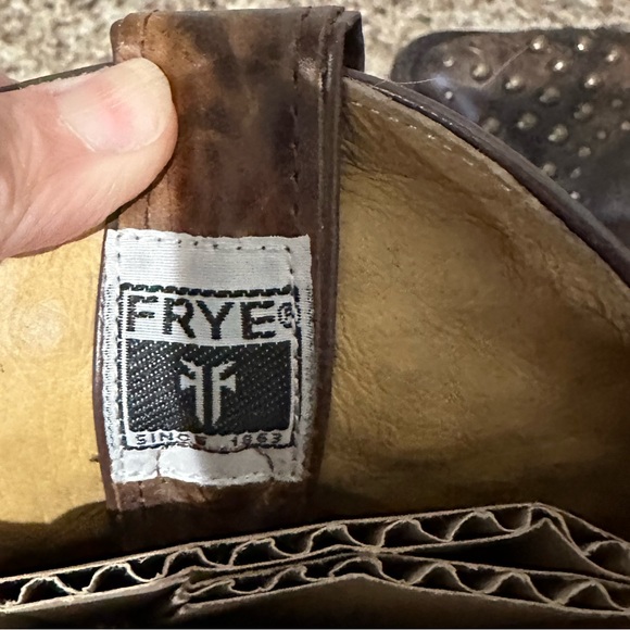 Frye Leather Boots with Studded Detailing - Picture 6 of 8